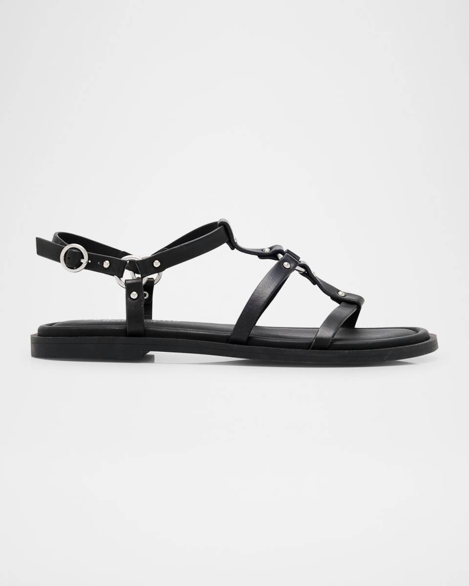 Geo Leather Harness Sandals